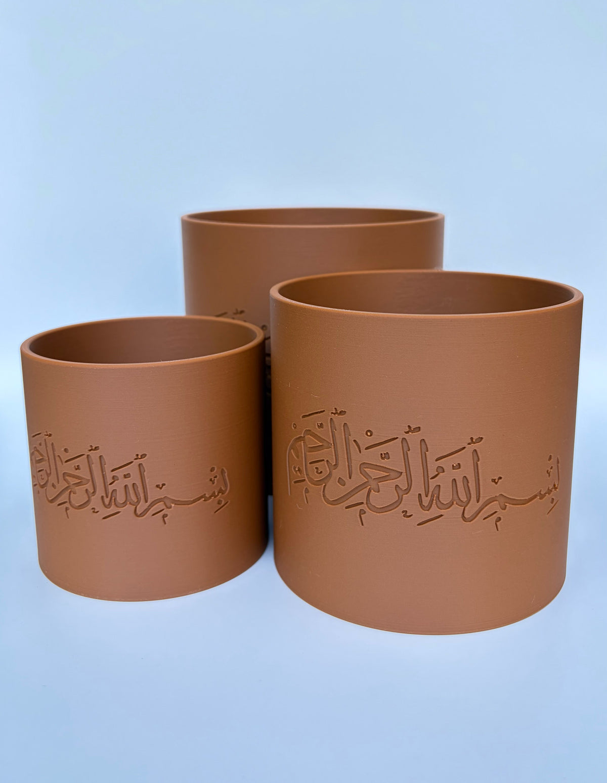 Basmala in Lehm – drei Größen im Vergleich, Preis pro Vase