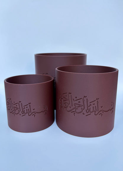 Basmala in Rosenholz – drei Größen im Vergleich, Preis pro Vase